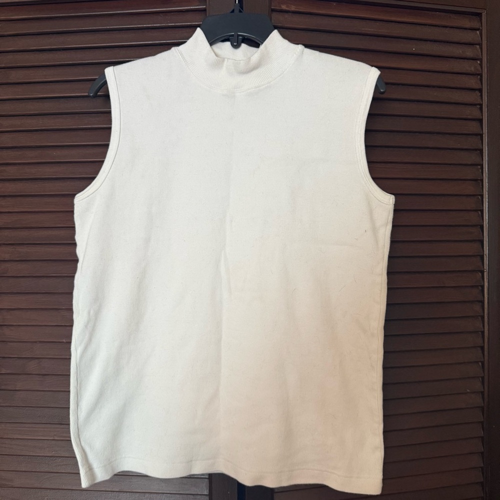 White High Neck Tank